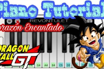 Dragon Ball GT, Corazón Encantado, tutorial de piano, partituras, notas, música, anime, banda sonora